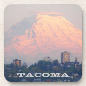 Tacoma, Washington und Mount Rainier Foto Untersetzer (Vorderseite)