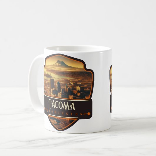 Tacoma, Washington| Vintag Kaffeetasse (Vorderseite Links)