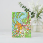 Tacoma Washington Vintage Karte (Stehend Vorderseite)