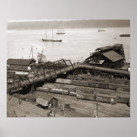 Tacoma Waterfront vom Stadium Way 1899 Poster (Vorne)