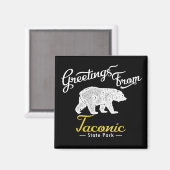Taconic Staat Park Bear Magnet (Vorderseite/Rückseite)