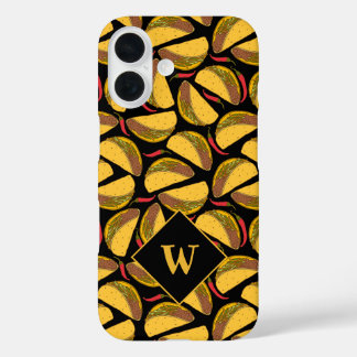 Tacos and Chillies Mexican Food Pattern iPhone 16 Hülle