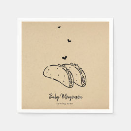 Tacos Baby Shower Napkin Serviette