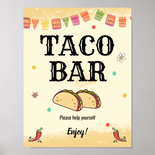 Tacos Bar Poster (Vorne)