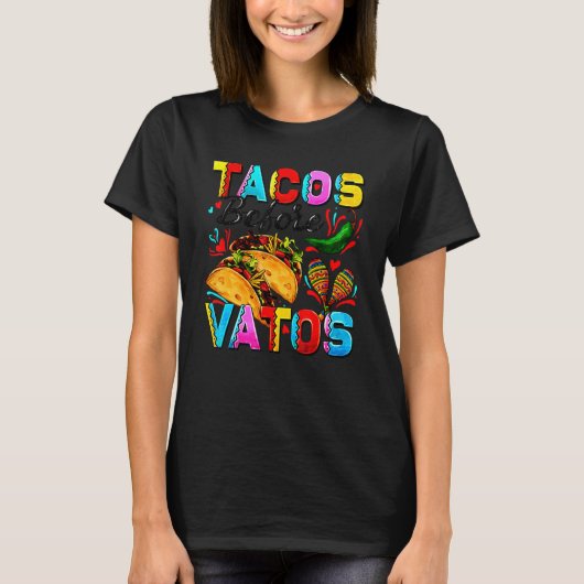 Tacos Before Vatos Happy Valentine's Day T-Shirt (Vorderseite)