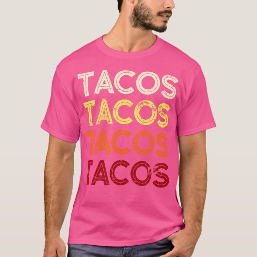 Tacos Bold Schriftart T-Shirt (Vorderseite)
