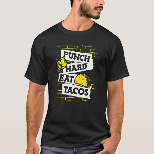 Tacos Boxer Thai Boxer Kickboxer Bo T-Shirt (Vorderseite)