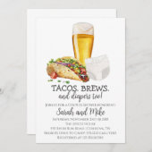 Tacos Brews and Diapers Kinderdusche Einladung (Vorne/Hinten)