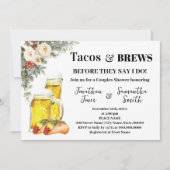 Tacos & Brews Before I Do Winter Dusche Einladung (Vorderseite)