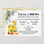 Tacos & Brews Dusche Eukalyptus Grüne Einladung (Vorne/Hinten)