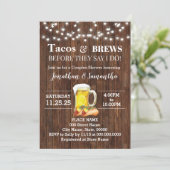 Tacos & Brews vor dem Duschen für Landpaare Einladung (Stehend Vorderseite)