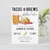 Tacos bricht vor dem Brautparty Einladung (Stehend Vorderseite)