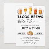 Tacos bricht vor dem Brautparty Einladung (Vorne/Hinten)