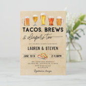 Tacos bringt Windeln zu Babydusche Einladung (Stehend Vorderseite)