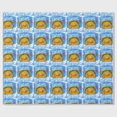 Tacos-Cartoon-Stil lustige Illustration Geschenkpapier (Flach)