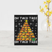 Tacos Christmas Tree Funny Xmas Foodie Mexican Men Karte (Gelbe Blume)