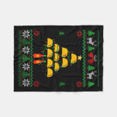 Tacos Christmas Tree Ugly Sweater Christmas Family Fleecedecke (Vorderseite (Horizontal))
