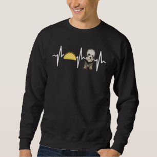 Tacos Dandie Dinmont Terrier Heartbeat Dog Sweatshirt