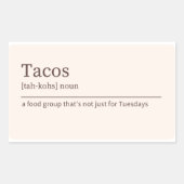 Tacos-Definitionsaufkleber Rechteckiger Aufkleber (Vorderseite)