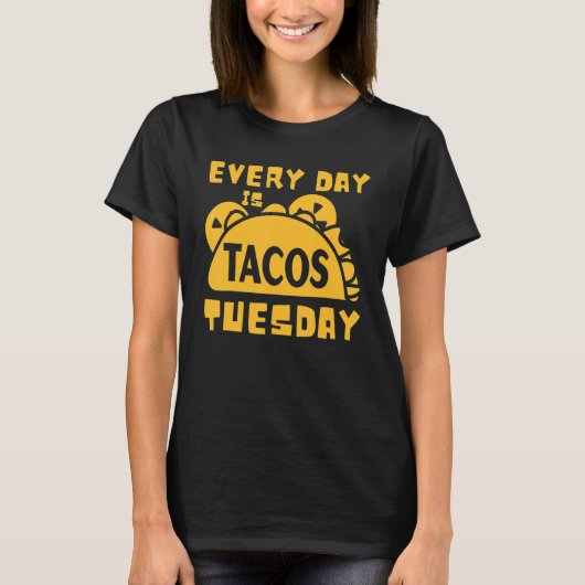 Tacos Dienstag Taco Idee T-Shirt (Vorderseite)