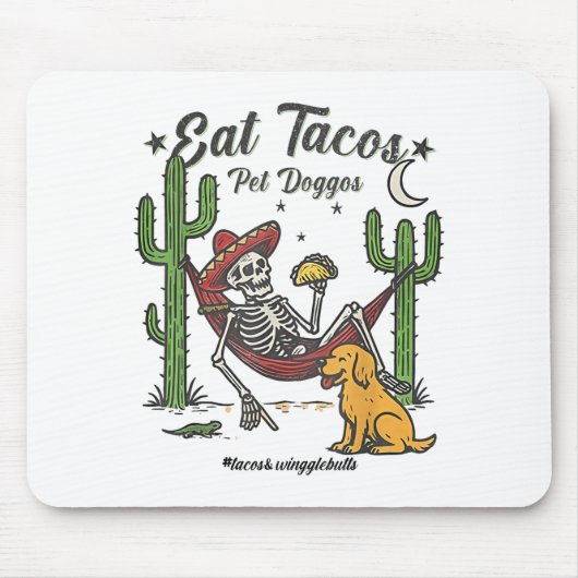 Tacos essen Hunde streicheln Mousepad (Vorne)