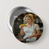 Tacos essend Foto personalisieren anpassen Button (Vorne & Hinten)