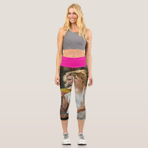 Tacos essend Foto personalisieren anpassen Capri Leggings