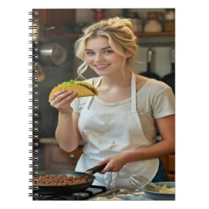 Tacos essend Foto personalisieren anpassen Notizblock