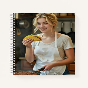 Tacos essend Foto personalisieren anpassen Notizblock