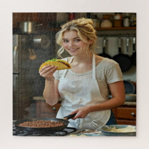 Tacos essend Foto personalisieren anpassen Puzzle
