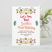 Tacos Fiesta Mexikanische Party Einladung 1. Gebur (Stehend Vorderseite)