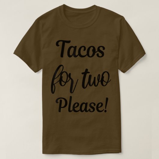 Tacos For Two Please Pregnancy Reveal Announcement T-Shirt (Design vorne)
