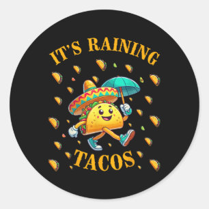 Tacos Funny Taco Wandern im Val Piora Runder Aufkleber