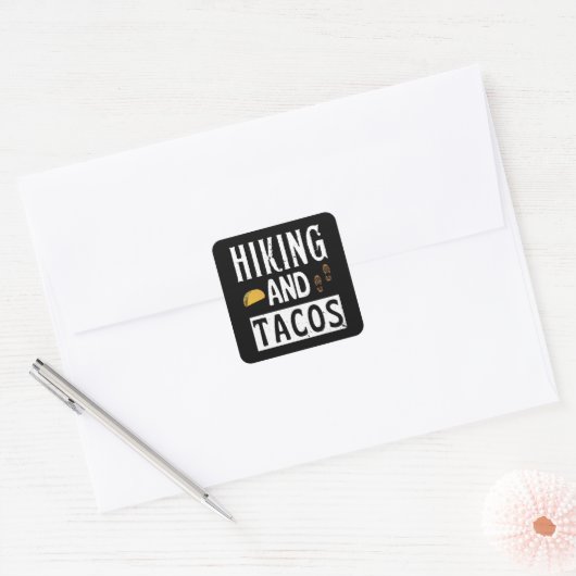 Tacos Funny Tacos Quadratischer Aufkleber (Umschlag)