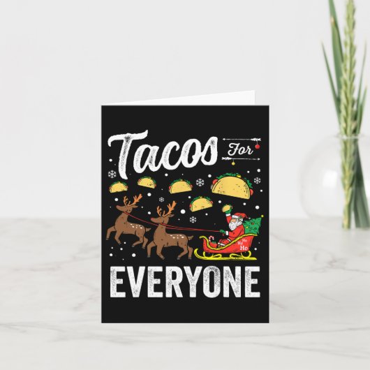 Tacos für alle Weihnachten Taco Funny Weihnachten Karte (Vorderseite)