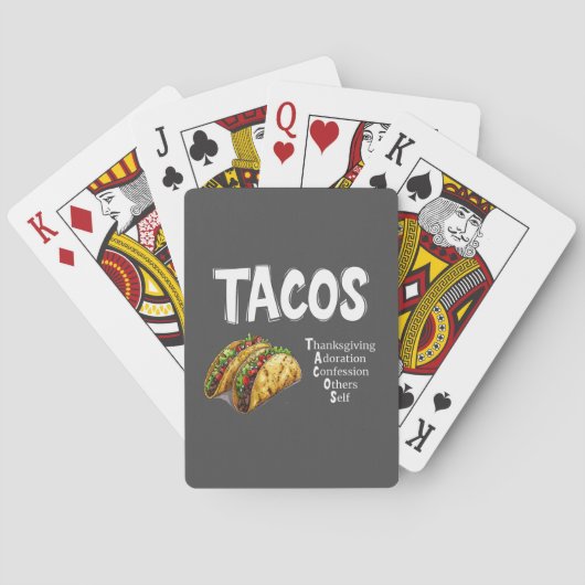 TACOS Gebet Klassische Spielkarten (Rückseite)