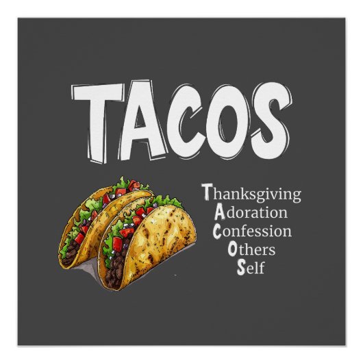 TACOS Gebet Poster (Vorderseite)