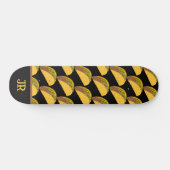 Tacos Gemustert Black Skateboard (Horizontal)