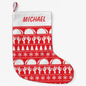 Tacos Gemustert Ugys Weihnachtssüßer Rot Kleiner Weihnachtsstrumpf (Vorderseite)