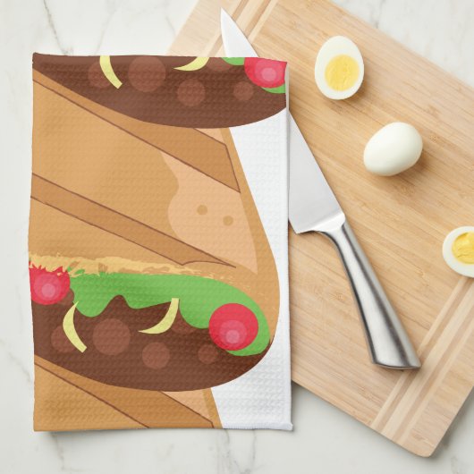 Tacos Geschirrtuch (Viertel Falte)