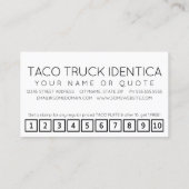 #TACOS Hashtag Loyalitätskarte Treuekarte (Rückseite)