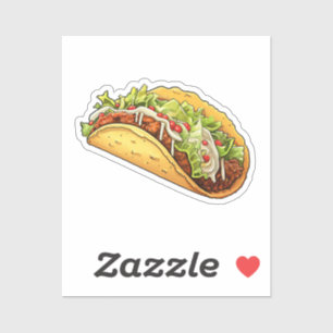 Tacos im Cartoon-Stil Aufkleber
