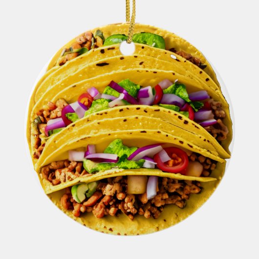 Tacos Keramik Ornament (Vorne)