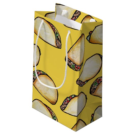 Tacos Kleine Geschenktüte (Rückseite Schrägansicht)