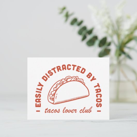Tacos Liebhaber Postkarte (Stehend Vorderseite)