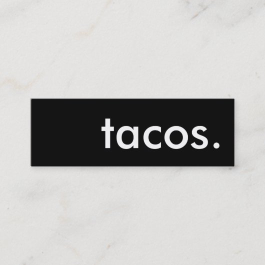 Tacos. LoyalitätsLochkarte Treuekarte (Vorderseite)