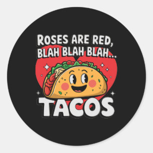 Tacos Lustiger Valentinstag Food Lover Runder Aufkleber