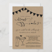 Tacos Margs Brews und ich machen Hochzeitseinladun Einladung (Vorderseite)