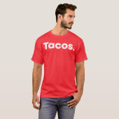 Tacos Meican Food Lovers minimalistic white tet gi T-Shirt (Vorne ganz)