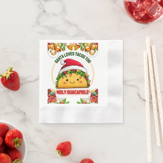 Tacos Mexikos Weihnachtsfeiertag Xmas Serviette (Beispiel)
